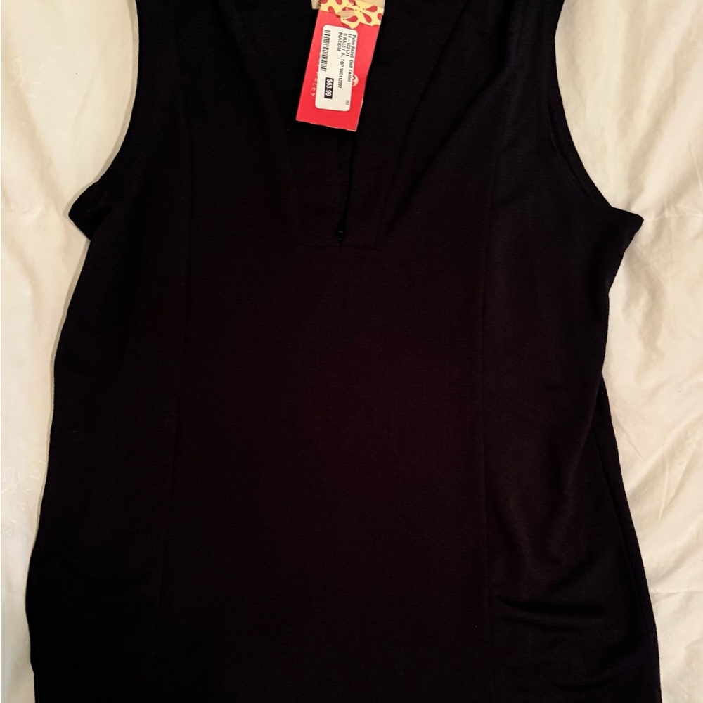 Sport Haley Black Sleeveless Golf Tank Top